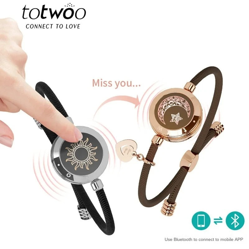 TOTWOO Pulseras Tactil larga distancia sol y luna